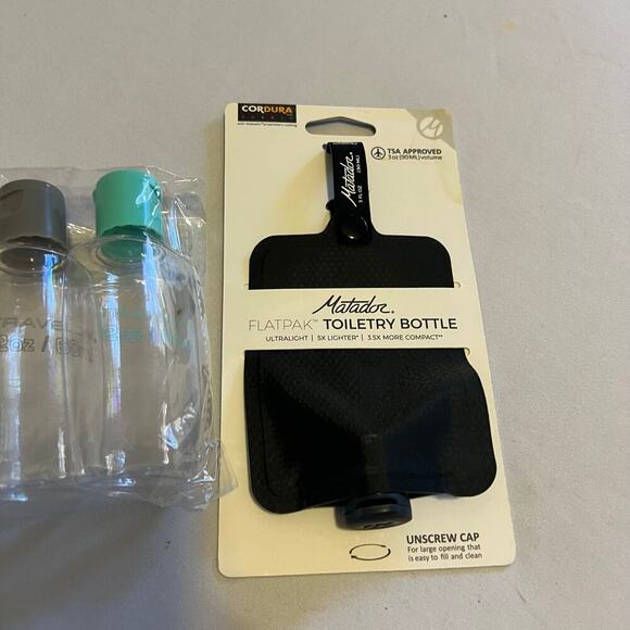 Travel size bottles set of 3 2oz bottles Matador Flatpak toiletry bottle 3oz - Picture 2 of 5